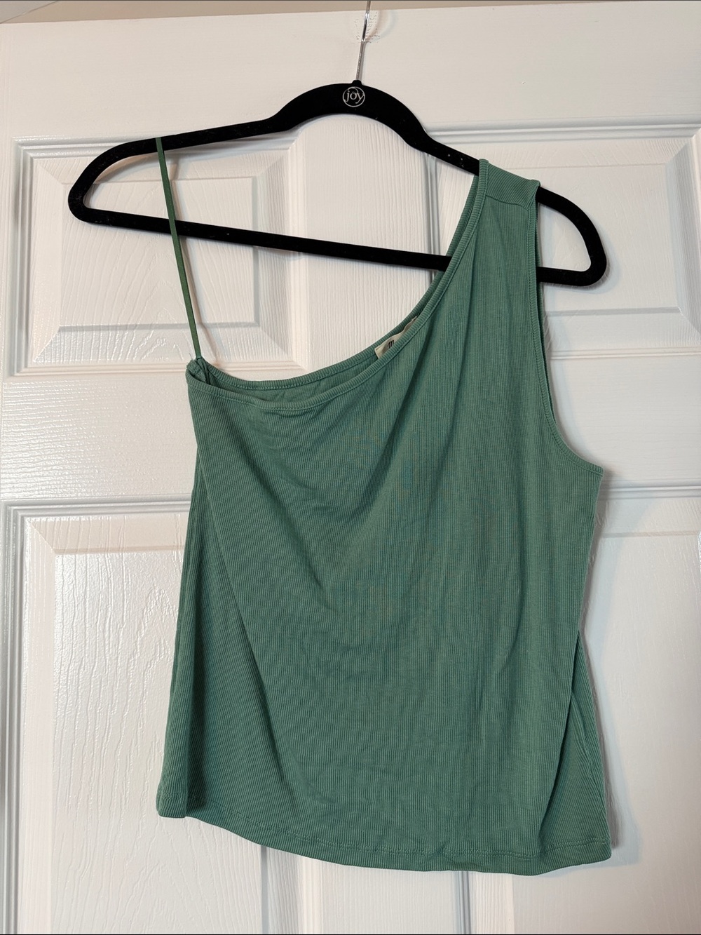 Madewell One-Shoulder Ribbed Tank Top - Sage Green